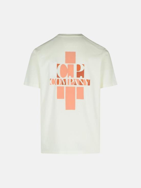 25SS 씨피 컴퍼니 반팔 티셔츠 18CMTS144A 006586W 103 GAUZE WHITE DOM - C.P. COMPANY