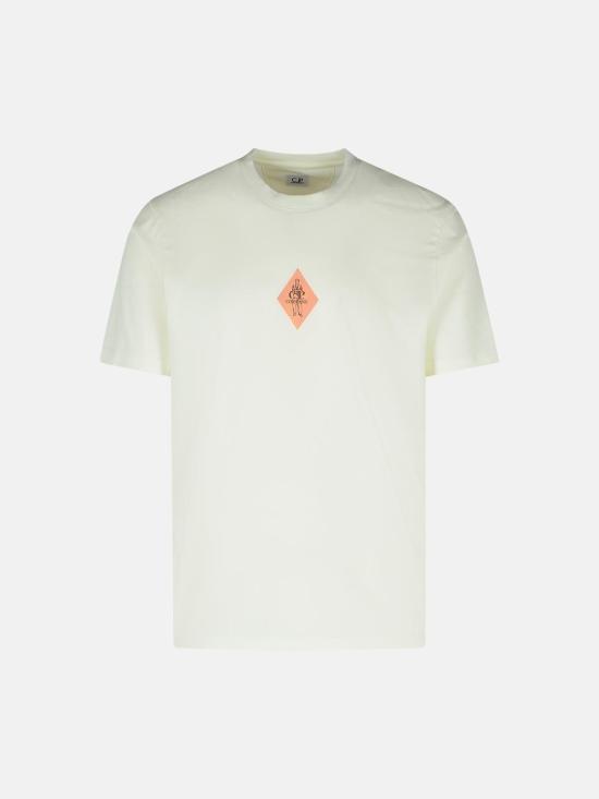 25SS 씨피 컴퍼니 반팔 티셔츠 18CMTS144A 006586W 103 GAUZE WHITE DOM