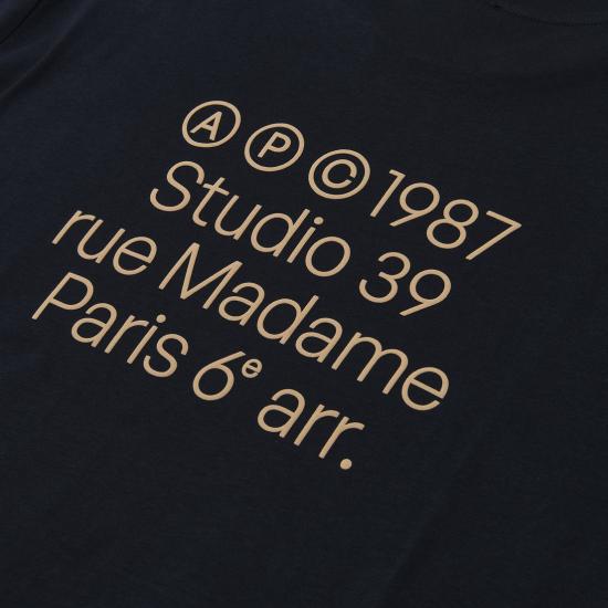 25SS 아페쎄 긴팔 티셔츠 COHBMM26438IAK DARK NAVY DOM - A.P.C.