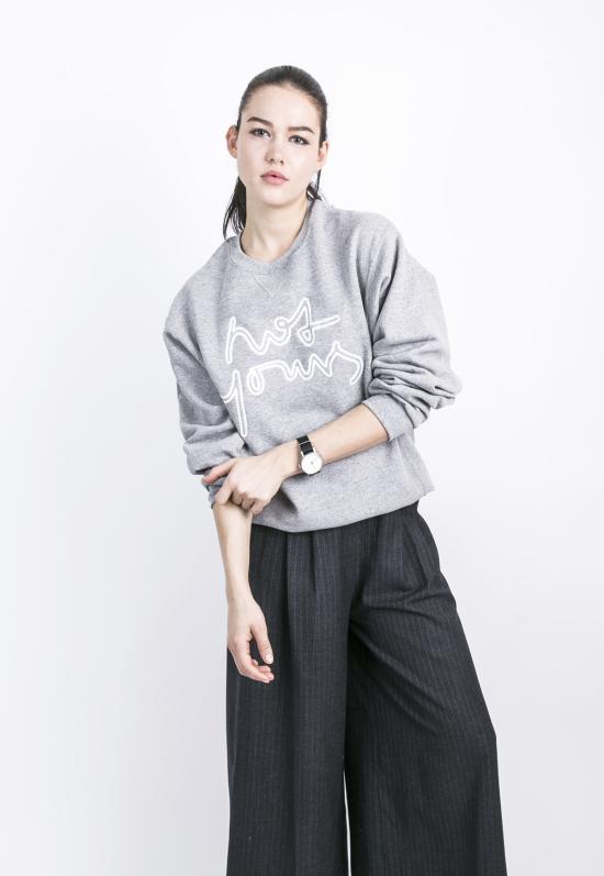  nois 스웨터 Nois "Not Yours" Everyday 스웨트셔츠 헤더 그레이 - OTHER BRANDS