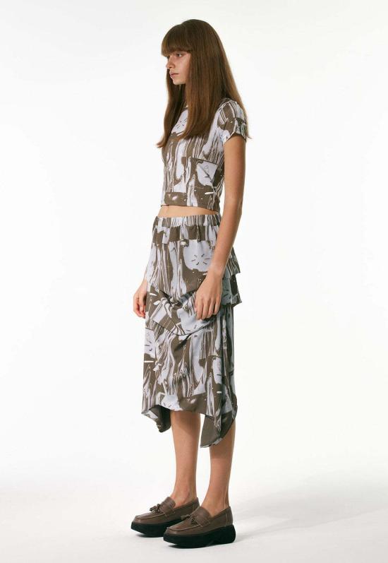  Theopen Product 반팔 티셔츠 Theopen 제품 플랜터 베이비 티셔츠 브라운 - OTHER BRANDS