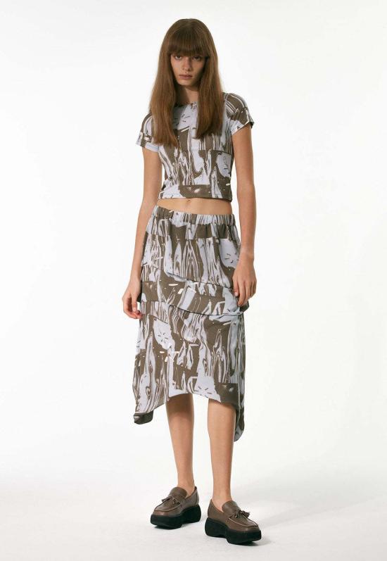  Theopen Product 반팔 티셔츠 Theopen 제품 플랜터 베이비 티셔츠 브라운