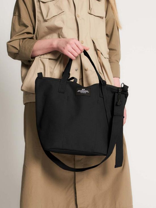  Bags in Progress 토트백 Bags In Progress Traveler Duffle Small Black - BAGS IN PROGRESS