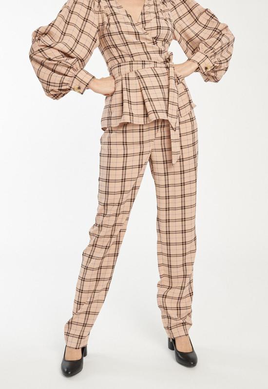  C/MEO Collective 스트레이트 팬츠 C/Meo 디파인 팬츠 블러쉬 체크 - OTHER BRANDS