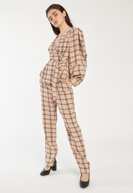  C/MEO Collective 스트레이트 팬츠 C/Meo 디파인 팬츠 블러쉬 체크 - OTHER BRANDS