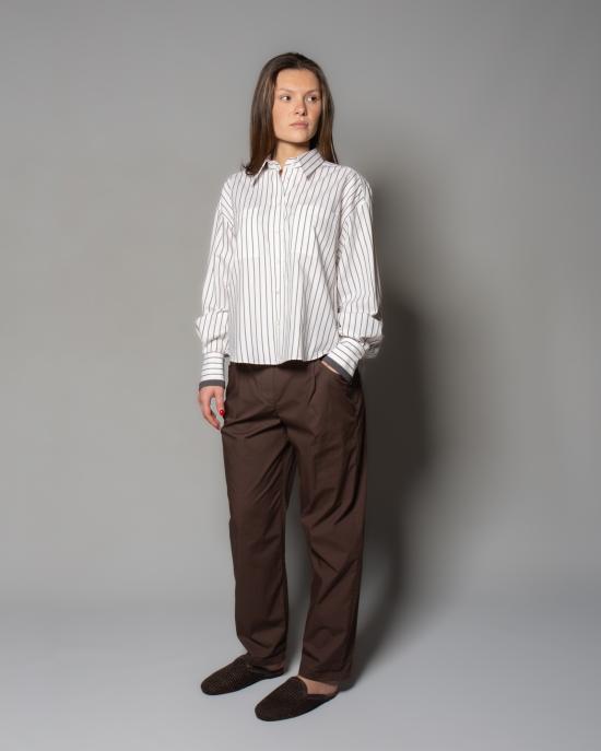 25SS 브루넬로 쿠치넬리 스트레이트 팬츠 M0H93P8907 C8705 TESTA DI MORO - BRUNELLO CUCINELLI