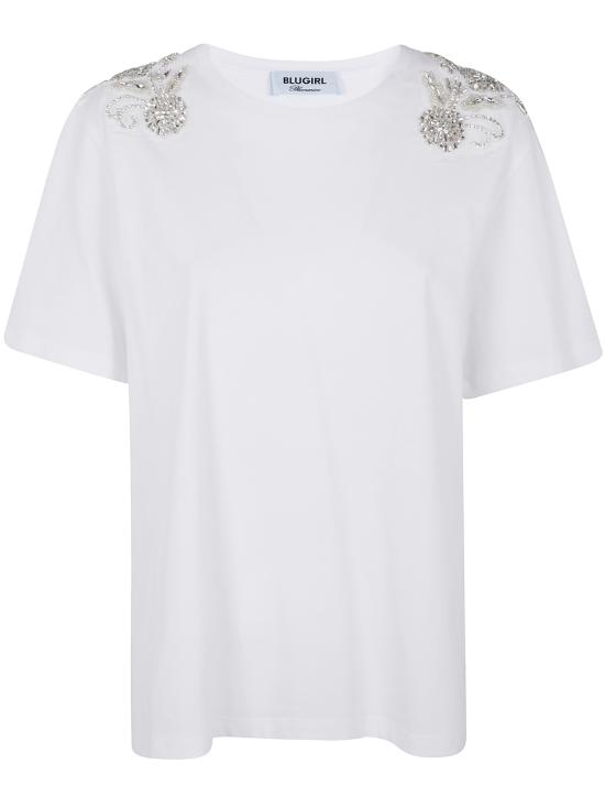 25SS 블루걸 반팔 티셔츠 RA5191J7720 11111 OPTIC WHITE