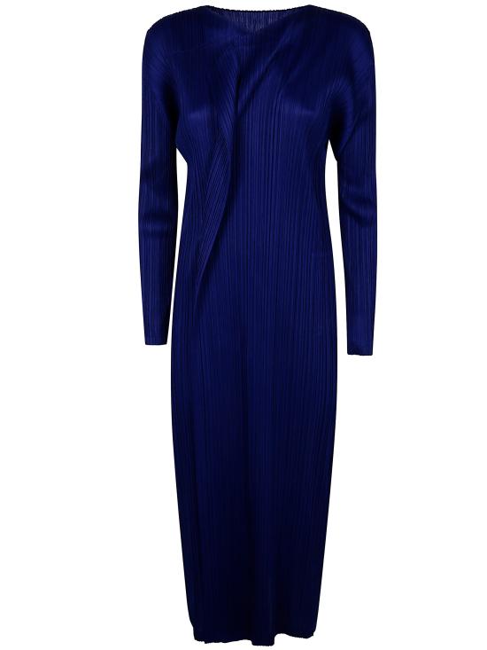 25SS 플리츠플리즈 미디 원피스 PP56JH483 72 BLUE