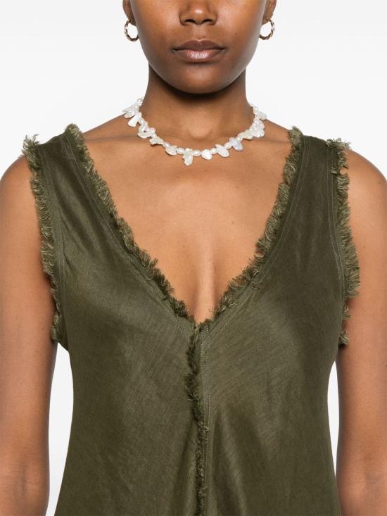 25SS 파로쉬 미디 원피스 D722502 BLEACH25007 Green - PAROSH