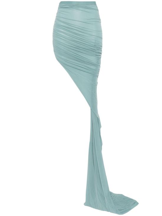 25SS 릭 오웬스 미디 스커트 RP01E7366 BZ66 Clear Blue