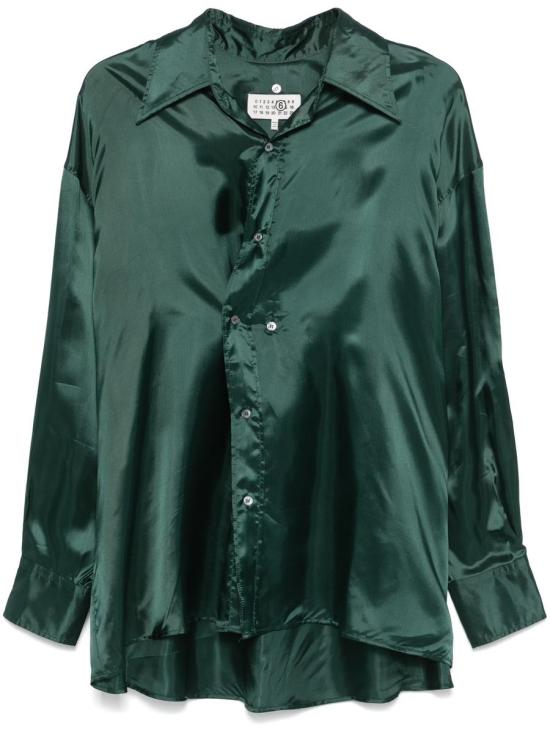 24FW MM6 메종마르지엘라 블라우스 S62DT0033S41355 54119 630 GREEN