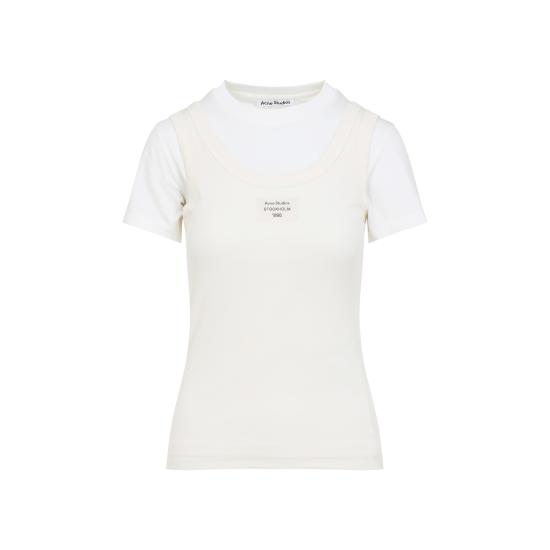 26SS 아크네 스튜디오 반팔 티셔츠 AL0436AEG OFF WHITE DOM - ACNE STUDIOS