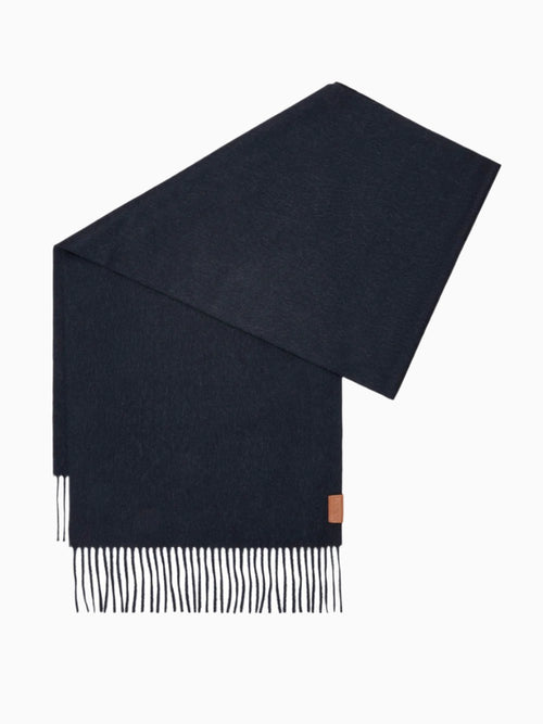  로에베 아나그램 울 자카드 스카프 F811257X68 5110 NAVY BLUE DOM