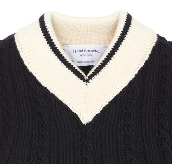 25SS 톰브라운 베스트 FKV205AY1024415 NAVY DOM - THOM BROWNE