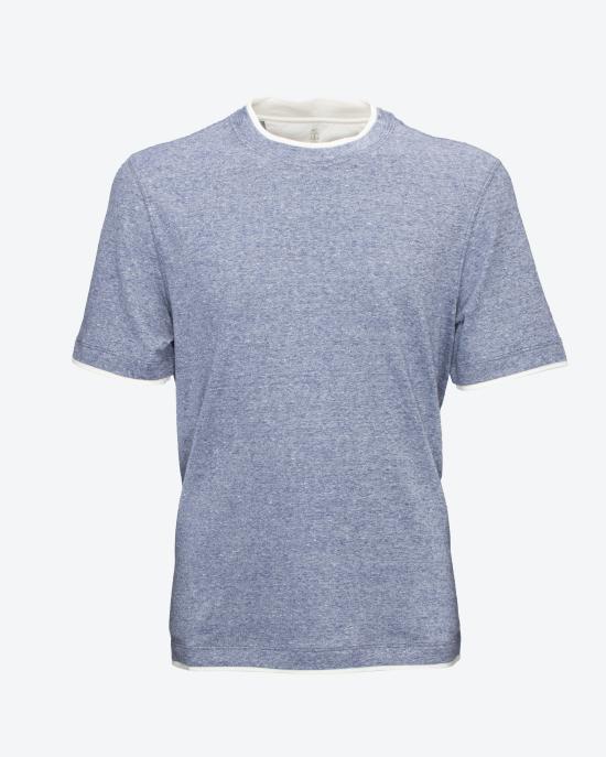 25SS 브루넬로 쿠치넬리 페이크 레이어링 티셔츠 MW8357427 CHP41 - BRUNELLO CUCINELLI