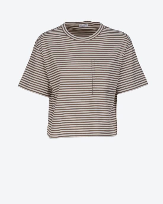 25SS 브루넬로 쿠치넬리 스웨터 ML929HA810 C004 Marrone bianco - BRUNELLO CUCINELLI