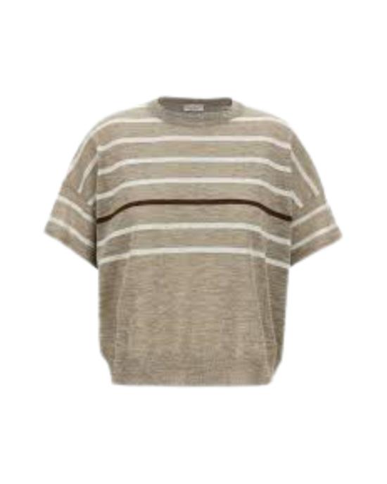 25SS 브루넬로 쿠치넬리 스웨터 M8Q230820 CVM82 Bianco marrone