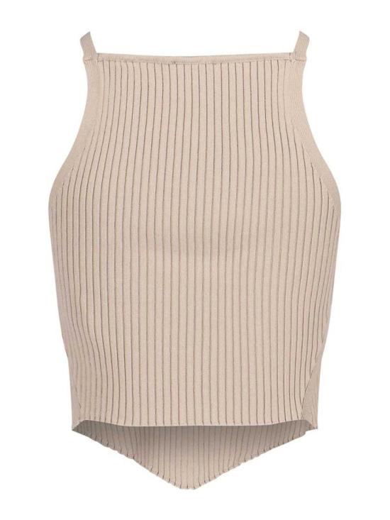 26SS 쿠레쥬 포인티 립 니트 탱크탑 VESMTO042FI00011054 - COURREGES