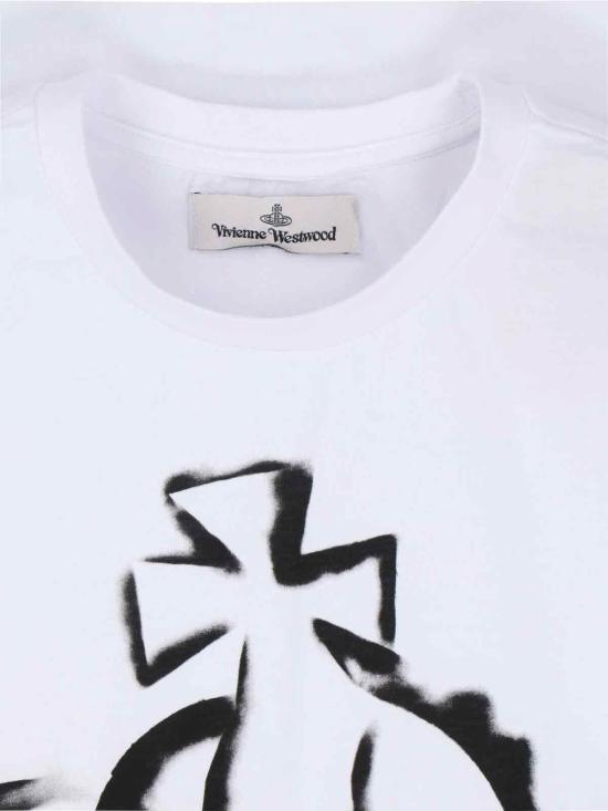 25SS 비비안웨스트우드 반팔 티셔츠 3G010033J001MA401 White - VIVIENNE WESTWOOD