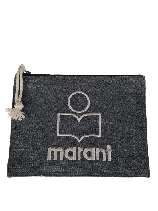 25SS 이자벨마랑에뚜왈 클러치/파우치 25PPO0046FA A1X19M 02 FK FADED BLACK NERO