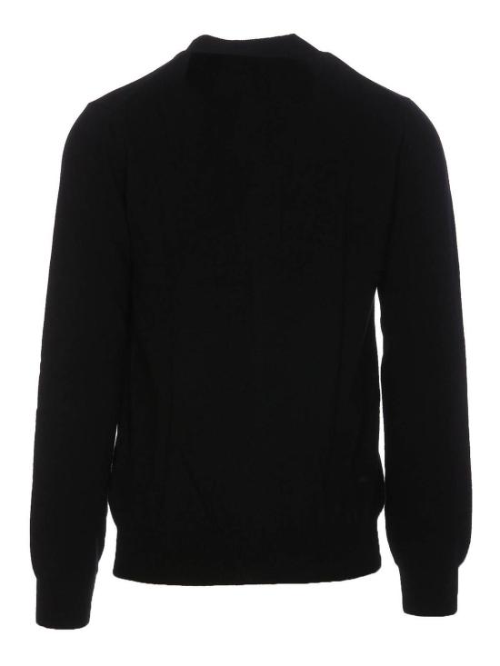 26FW 꼼데가르송 V넥 하트 와펜 가디건 AXN0080511 BLACK - COMME DES GARCONS