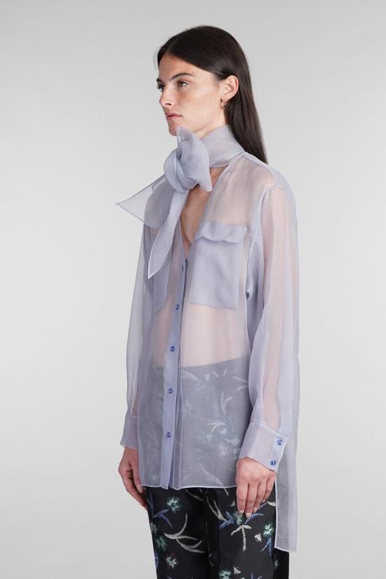 24FW 조르지오 아르마니 블라우스 403596 GW000260TE10875 Blue - GIORGIO ARMANI