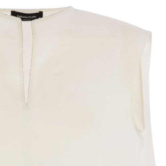 25SS 파비아나 필리피 민소매 티셔츠 TPD275F595 WHITE - FABIANA FILIPPI