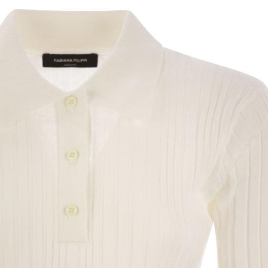 25SS 파비아나 필리피 폴로 티셔츠 MAD275F507 WHITE - FABIANA FILIPPI