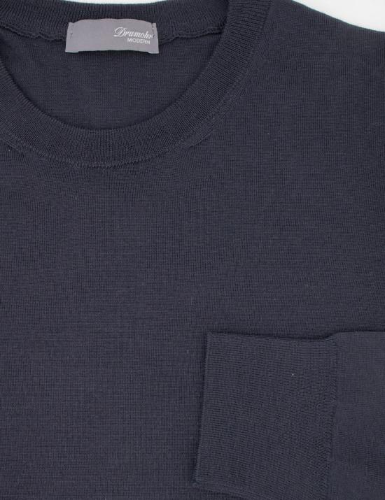 25FW 드루모어 긴팔 티셔츠 D0D103 790 BLU NOTTE - DRUMOHR