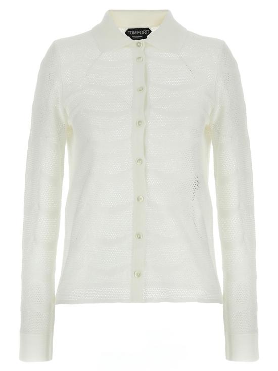 25FW 톰포드 가디건 CAK373YAX844AW002 White