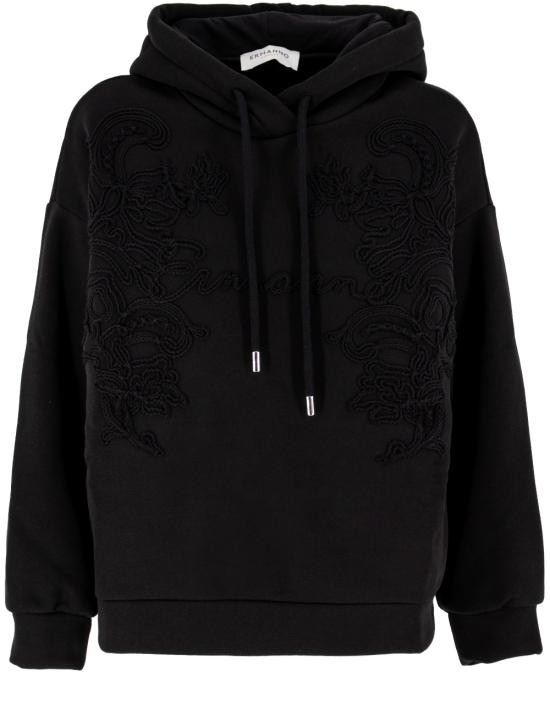 25FW 에르마노 피렌제 후드 티셔츠 D45EL047RE72 MF099 NERO