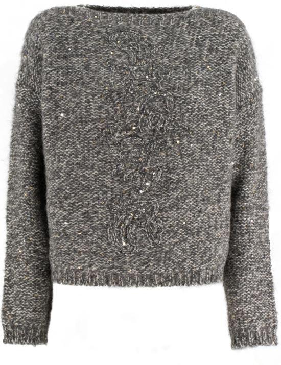 25FW 에르마노 피렌제 긴팔 티셔츠 D45EM024EA2 MF952 GRIGIO MEDIO OFF WHITE