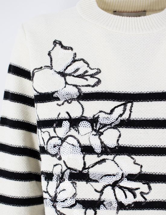 25FW 에르마노 피렌제 긴팔 티셔츠 D45EM048E85 MF071 OFF WHITE NERO - ERMANNO FIRENZE