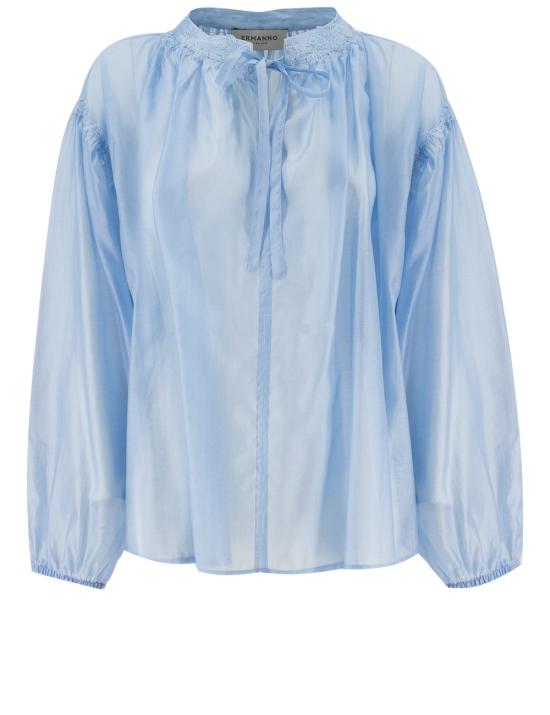 25SS 에르마노 피렌제 긴팔 티셔츠 D46EK021ES3 MFA04 AZZURRO