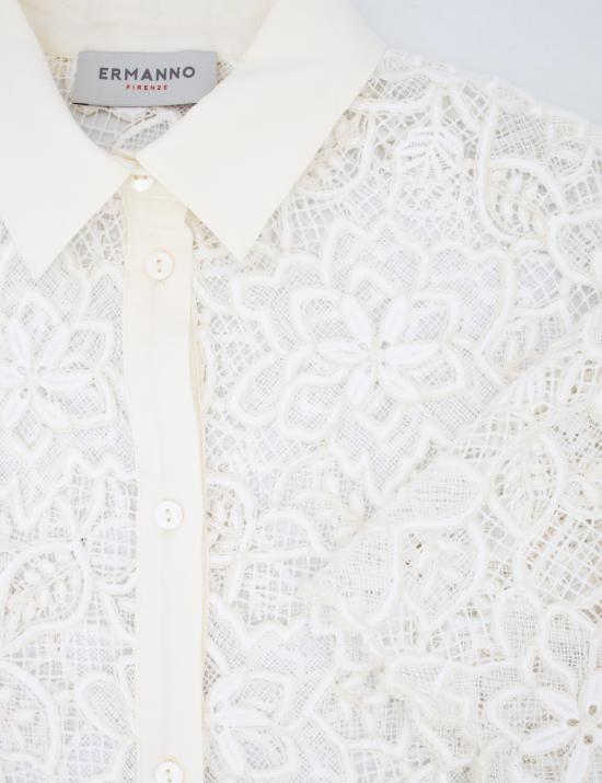 25SS 에르마노 피렌제 반팔 티셔츠 D46EK037EN4 MF301 WHITE ECRU - ERMANNO FIRENZE