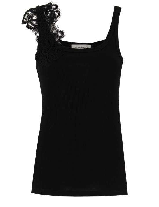 25SS 에르마노 피렌제 민소매 티셔츠 D46EL066APEK3 MF099 NERO