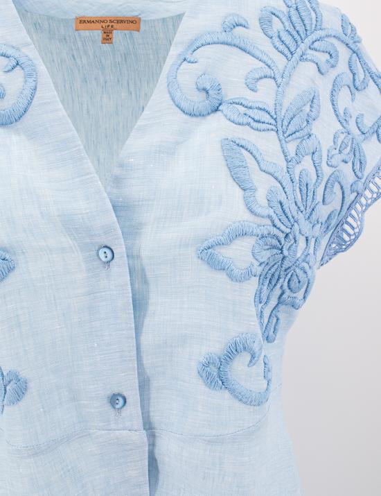  에르마노 설비노 스트레이트 팬츠 D424K330RLQ R4201 RIC SPESSORATO - ERMANNO SCERVINO