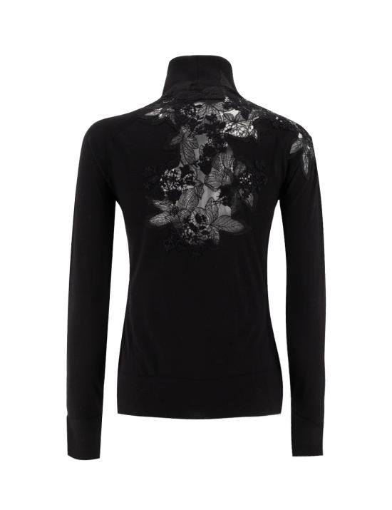 24FW 에르마노 설비노 긴팔 티셔츠 D435M301APATL 95708 BLACK - ERMANNO SCERVINO