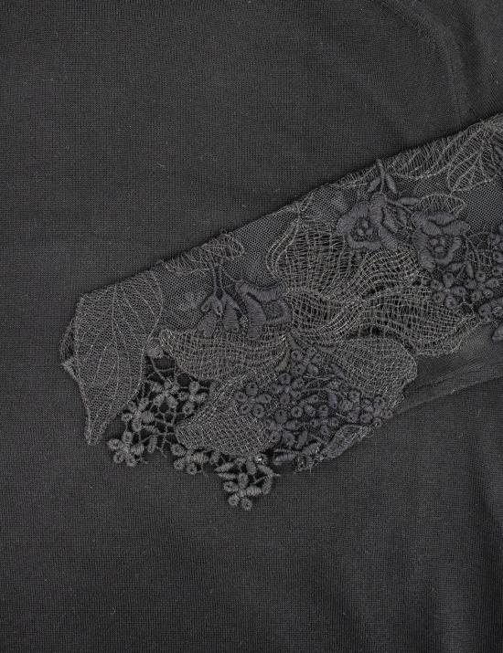 24FW 에르마노 설비노 긴팔 티셔츠 D435M301EAPATL 95708 BLACK - ERMANNO SCERVINO