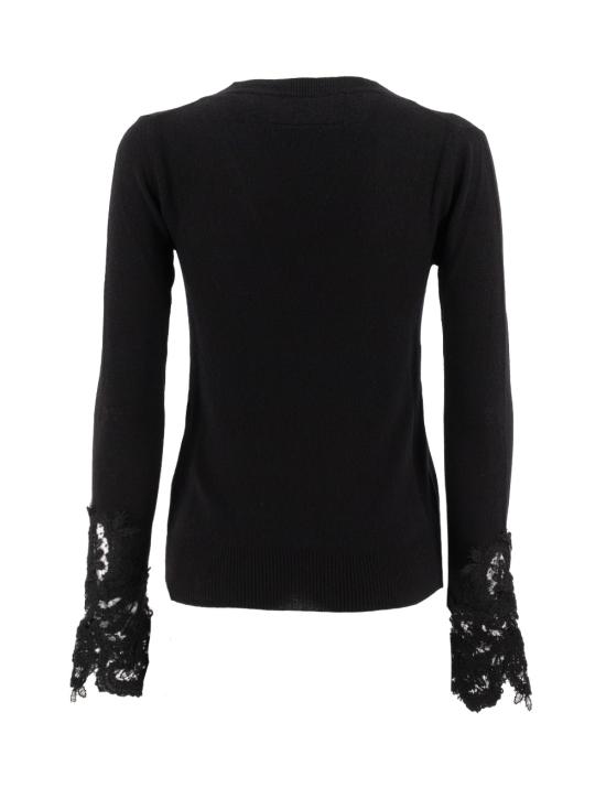 24FW 에르마노 설비노 긴팔 티셔츠 D435M362APPYU 95708 BLACK - ERMANNO SCERVINO