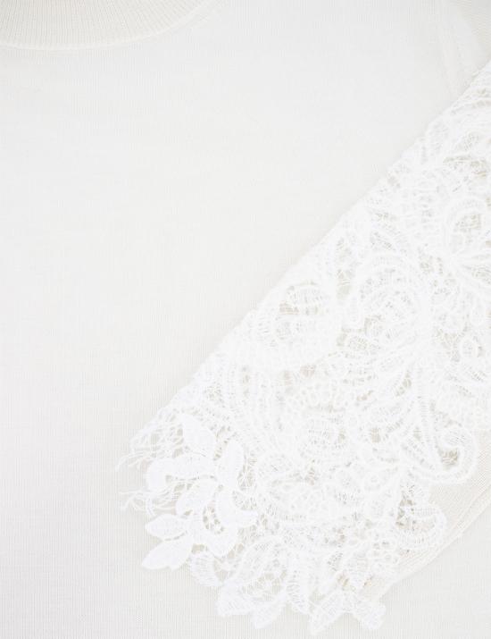 24FW 에르마노 설비노 반팔 티셔츠 D435M744APSOO 10602 SNOW WHITE OFF WHITE - ERMANNO SCERVINO