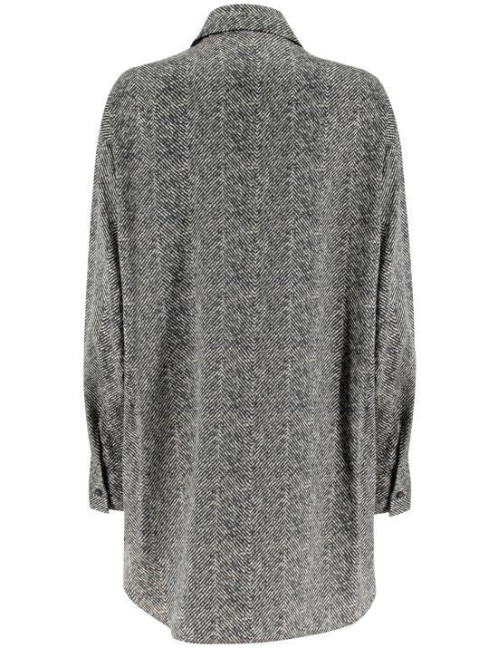 25FW 에르마노 설비노 긴팔 티셔츠 D452K333HXR S4517 ST SPIGATA BIANCO NERO - ERMANNO SCERVINO