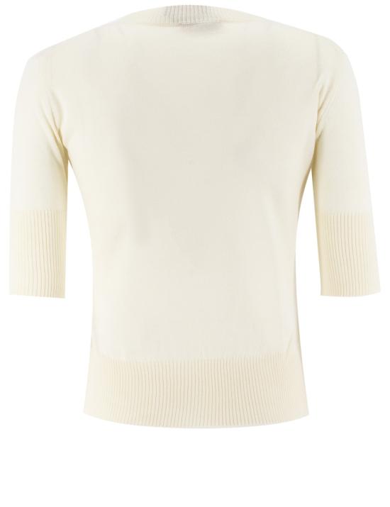 25FW 에르마노 설비노 반팔 티셔츠 D454L510APTQN 10602 SNOW WHITE OFF WHITE - ERMANNO SCERVINO