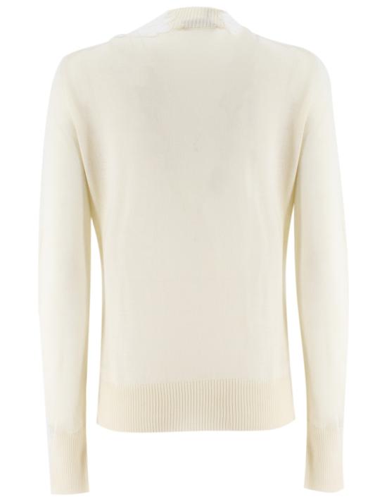 25FW 에르마노 설비노 가디건 D454N509APTQN 10602 SNOW WHITE OFF WHITE - ERMANNO SCERVINO