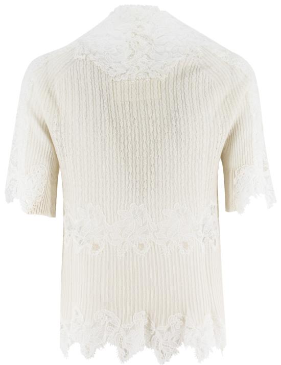 25FW 에르마노 설비노 반팔 티셔츠 D455L728APONN 10602 SNOW WHITE OFF WHITE - ERMANNO SCERVINO