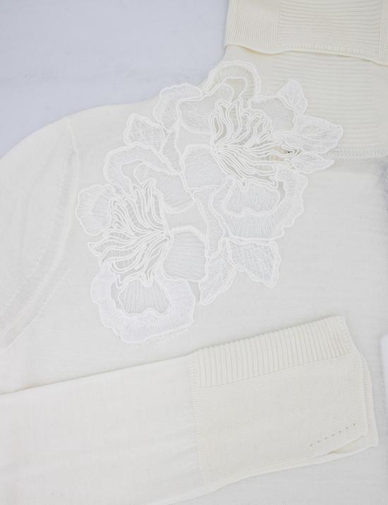 25FW 에르마노 설비노 긴팔 티셔츠 D455M308APATL 14300 MARSHMALLOW - ERMANNO SCERVINO