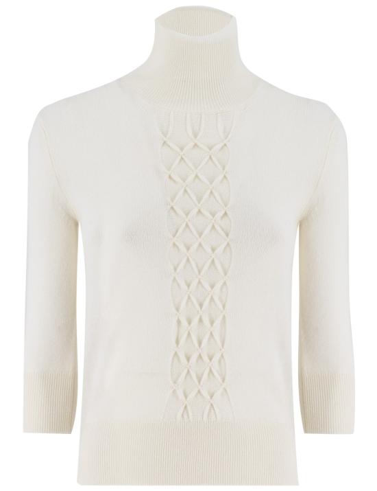 25FW 에르마노 설비노 긴팔 티셔츠 D455M326RZUW 11001 WHITE ALYSSUM