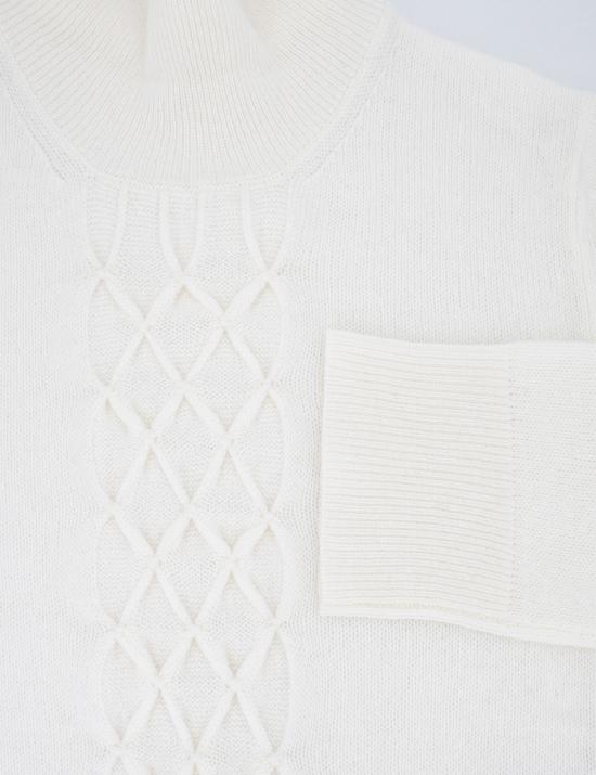 25FW 에르마노 설비노 긴팔 티셔츠 D455M326RZUW 11001 WHITE ALYSSUM - ERMANNO SCERVINO