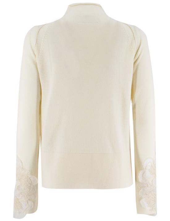 25FW 에르마노 설비노 긴팔 티셔츠 D455M338APHOL 10602 SNOW WHITE OFF WHITE - ERMANNO SCERVINO