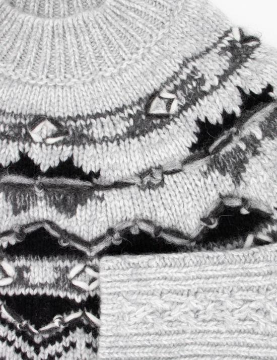 25FW 에르마노 설비노 긴팔 티셔츠 D455M705ERBXK D4526 NORV WS NER RIC GRIGIO - ERMANNO SCERVINO